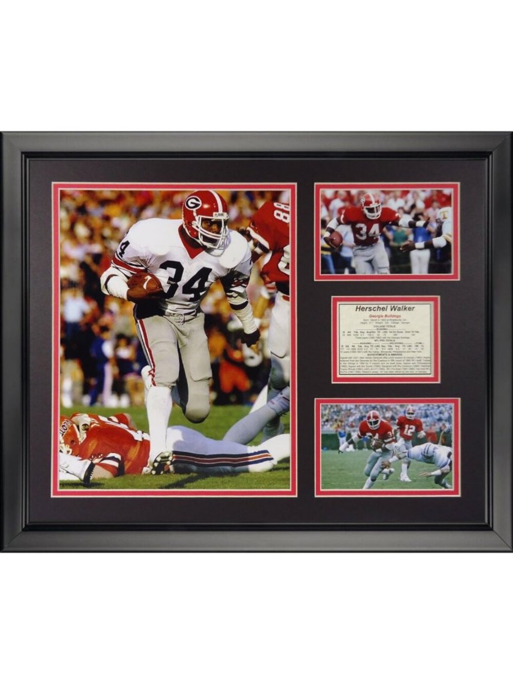 Legends Never Die Herschel Walker II - Georgia Framed Photo Collage, 16" x 20